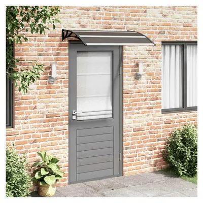 Produktbild von Schwarzes Polycarbonat Vordach 120x75cm, wetterfest, für Haus- und Geschäftseingänge, Markisen und Sonnenschutz für Außenbereiche, Gärten und Innenhöfe.