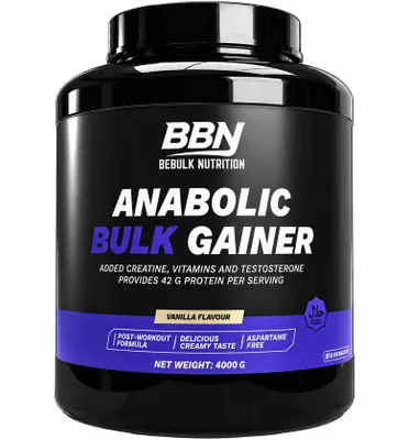 Immagine prodotto di Bebulk Nutrition, integratore per l'aumento di massa muscolare, gusto vaniglia, 4000g