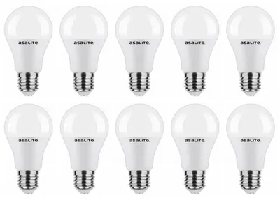 Produktbild von Asalite LED-Lampe A60 E27 9W 820lm 4000K 220-240V 10 Stück