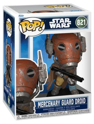 Produktbild von Star Wars: The Mandalorian and Grogu POP! Vinyl Wackelkopf-Figur Mercenary Guard Droid 9 cm