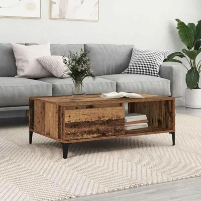 Immagine prodotto di Maison Exclusive - Tavolino in legno antico 90 x 60 x 35 cm Materiale ligneo