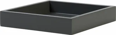 Image de Gift Company Plateau Spa S, carré, Plateau de service, Plateau décoratif, MDF, Graphite, 19 x 19 cm, 77849