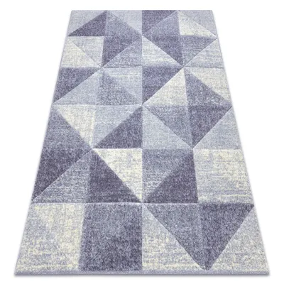 Zdjęcie produktu dla Dywan FEEL 5672/17944 TRÓJKĄTY beż/fiolet fioletowy 80x150 cm