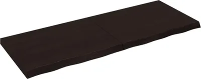 Produktbild von vidaXL Waschtischplatte Dunkelbraun 160x60x(2-6)cm Massivholz