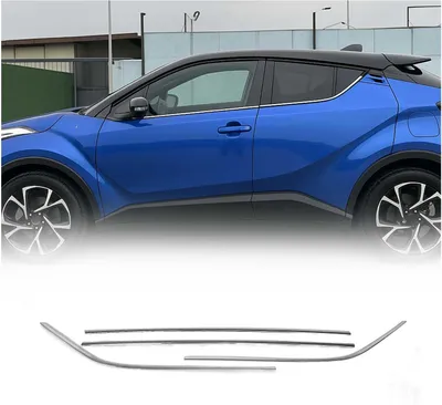 Zdjęcie produktu dla Listwy okienne do Toyota C-HR 2016-2022 stal nierdzewna chrom 4szt