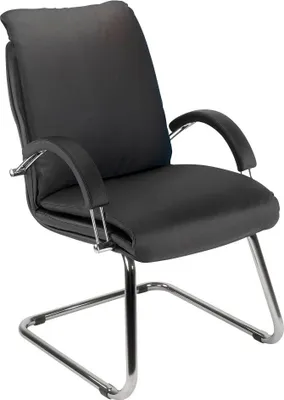 Produktbild von Nowy Styl Besucherstuhl Nadir Steel schwarz Kunstleder