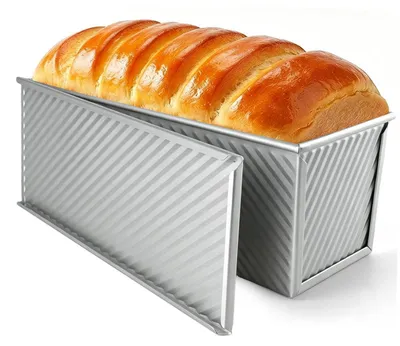 Obrázok produktu pre Forma na pečenie toastového chleba s pokrievkou, 1000 g, s nepriľnavým povrchom, strieborná, rozmer 32x12x12 cm