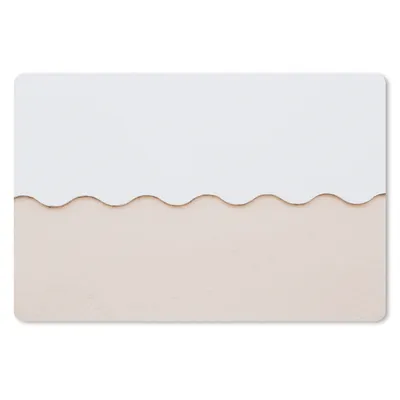 Produktbild von MuchoWow® Schreibtischunterlage Sommer - Weiß - Rosa 60x40 cm - XXL Mauspad - Großes Mauspad
