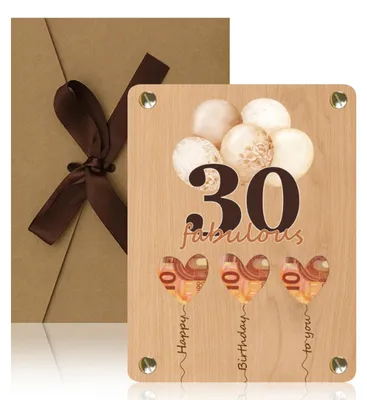 Geldgeschenk 30. Geburtstag Holz