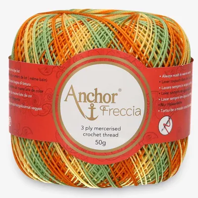 Image de Anchor Freccia Multicolour 12 | Fil à crocheter fin 100 % coton pour la dentelle (couleur 09453)