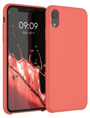 Produktbild von kwmobile Handyhülle für Apple iPhone XR Hülle - Case Silikon - Kabelloses Laden - Schutzhülle Cover in Leuchtende Koralle