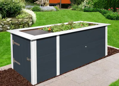 Produktbild von Profi-Hochbeet 669, anthrazit/weiss B x T x H 217,6 x 91,7 x 81