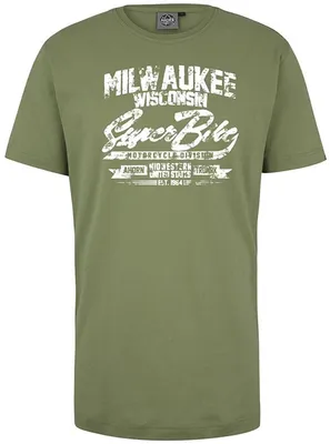 Produktbild von Übergrößen T-Shirt Milwaukee weiß AHORN SPORTSWEAR moss green 5XL