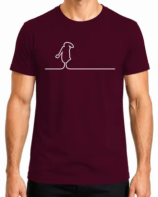 Produktbild von La Linea Balum Osvaldo Cavandoli Strichmännchen Kult Cartoon Herren T-Shirt, Burgundy, 3XL