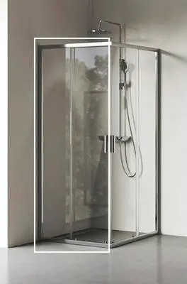 Zdjęcie produktu dla Kabina prysznicowa z wejściem narożnym RAVAK Blix II 100 cm rama kolor aluminium szkło dekor szkło przezroczyste 1XMA0C00Z1