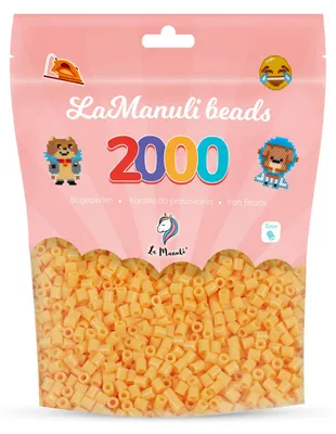 Zdjęcie produktu dla La Manuli Koraliki do prasowania miodowe 2000 szt. Midi 5 mm – prasowanki, koraliki termiczne, zestaw uzupełniający do pixel art