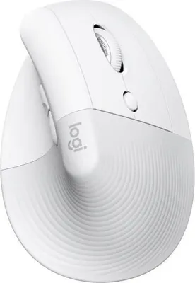 Image de Souris Ergonomique Verticale Logitech Lift, Sans Fil, Blanc, Droitier, 4 Boutons Programmables, SmartWheel