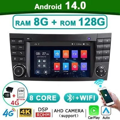 Obrázek produktu pro Multimediální přehrávač do auta, Wireless CarPlay, podpora Android Auto, CBL-8G128G-CP-A