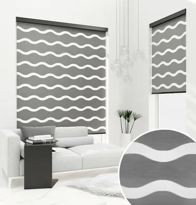 Produktbild von PREMIUM DOPPELROLLO WELLE GRAFIT mit Alu Kassette (105x150 cm, Kassettenfarbe: weiss)