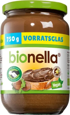 Image de Crème de noix et nougat Bionella végétalien bocal 750g
