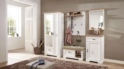 Produktbild von Garderobenset 3 Jasmin Garderobe Pinie hell und Artisan Eiche 281x204