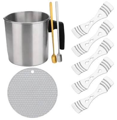 Kerzenherstellungsset 1,2L mit Schmelztopf, Docht-Halter und Rührlöffel