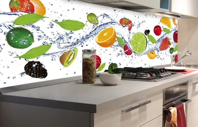 Produktbild von Küchenrückwand Folie selbstklebend OBST 180 x 60 cm - Klebefolie - Dekofolie - Spritzschutz für Küche -
