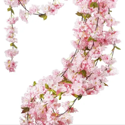 Immagine prodotto di Ghirlanda artificiale di fiori di ciliegio in seta 180 cm per casa e matrimonio