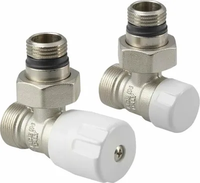 Produktbild von Aqualine ECO Anschluset für die Ecke, Nickel/weiß