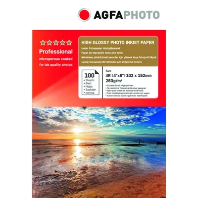 Produktbild von AgfaPhoto Professional Photo Paper 260 g 10x15 cm 100 Blatt