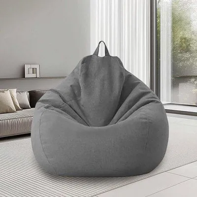 Zdjęcie produktu dla Pokrowiec na siedzisko Unyqoos® XL, wymiary 120 x 100 cm, mieszanka lnu i bawełny, ciemnoszary, możliwość prania – do użytku wewnątrz i na zewnątrz
