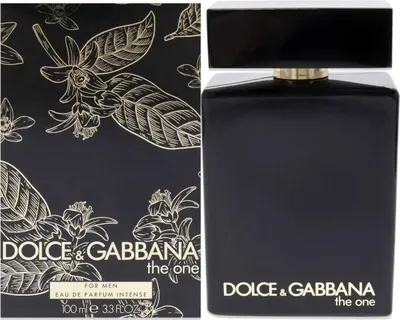 A black perfume bottle and its packaging are shown side-by-side against a white background.