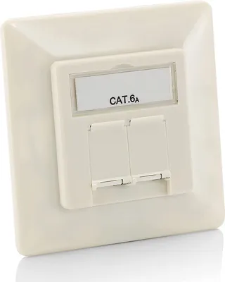 Obrázek produktu pro Equip 125772, RJ-45, 6a, Bílá, 80 mm, 38,2 mm, 80 mm