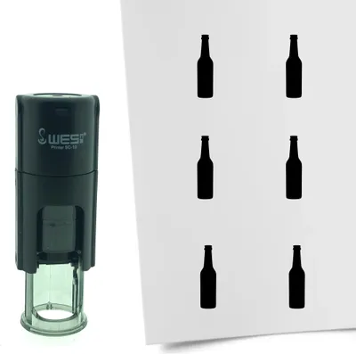 Produktbild von CombiCraft Selbstfärbender Stempel 'Bierflasche' in der Farbe Schwarz, Ø10mm