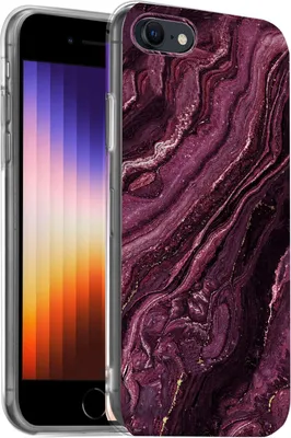 A close-up product shot of a phone case with a marble pattern.