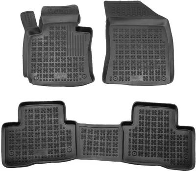 Productafbeelding van RezaW vloermatten set, rubber, voor de SsangYong Tivoli SUV, voor- en achterkant