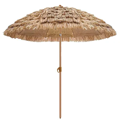 Image de Parasol de plage, protection solaire UPF 30, inclinaison réglable, couleur kaki
