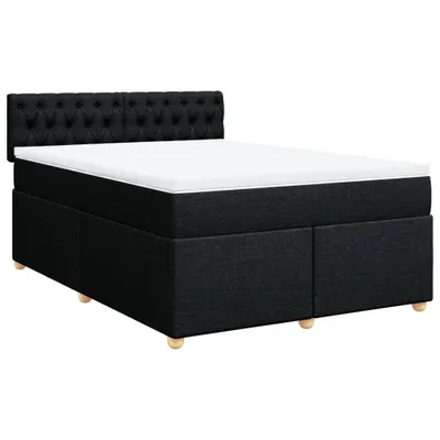 Produktbild von Boxspringbett mit Matratze Schwarz 140x200 cm Stoff