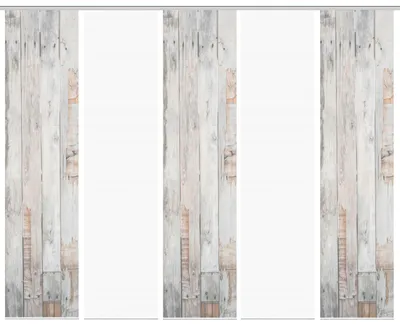 Produktbild von VISION S LIZZA Schiebegardine, halbtransparente Bambus-Optik, 260x60 cm, grau, Holzmotiv