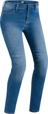 Produktbild von PMJ Skinny Damen Motorradjeans, hellblau, 26