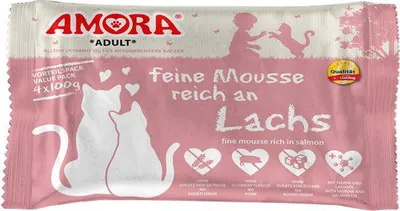 Produktbild von AMORA Cat feine Mousse 10x4x100g | Lachs