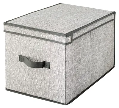 Produktbild von H&H graue Tweed-Garderobenbox cm 31x48x30