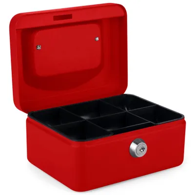 Obrázok produktu pre pavo 8011861 Pokladnička veľkosť 1 červená Rozmery: (Š)150 x (H)115 x (V)80 mm