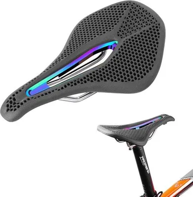 Produktbild von Mountainbike-Sitz - Ergonomischer Sitz - Durchlüftet und atmungsaktiver - Leichtgewichtiger Accessoire - Für Mountainbike, Rennrad und Radfahren - Grau