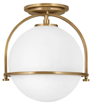 Produktbild von Elstead Somerset Deckenleuchte E27 Heritage Messing Opal