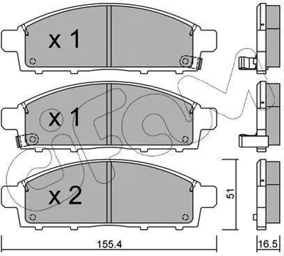 Produktbild von CIFAM Bremsbeläge Satz Vorne Bremsklötze für MITSUBISHI L 200 / Triton Pickup (KAT, KBT) 822-791-0