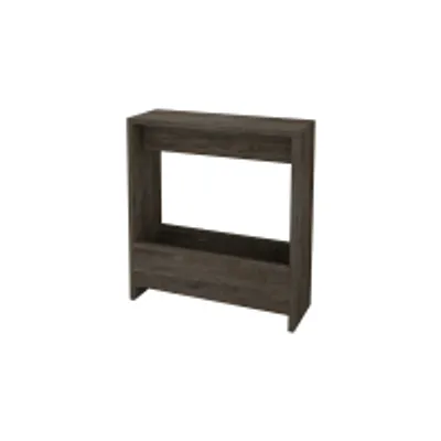 Zdjęcie produktu dla DECORTIE Simpi Nowoczesny Stolik Boczny Ciemny Kawowy Wielofunkcyjny Stolik z Kreatywnymi 2 Półkami 55 x 20 x 60 cm