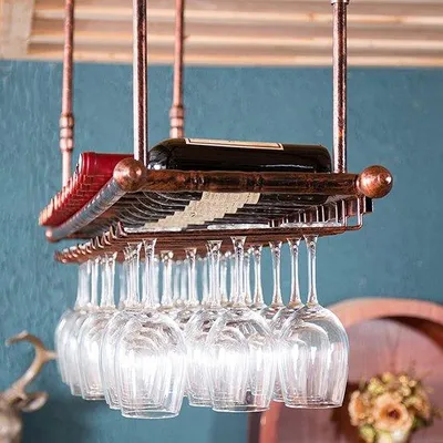 Obrázok produktu pre Kovový stojan na víno, skladací, na 6 fliaš