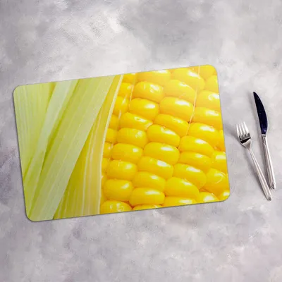 Produktbild von Tischset 4x45x30 cm Platzset Tischmatte Platzmatte Untersetzer - Maiskörner Gelb
