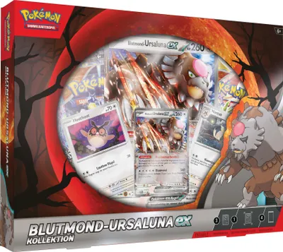 Produktbild von Pokémon-TCG: EX Box – Blutmond-Ursaluna-ex, Sammelkarten